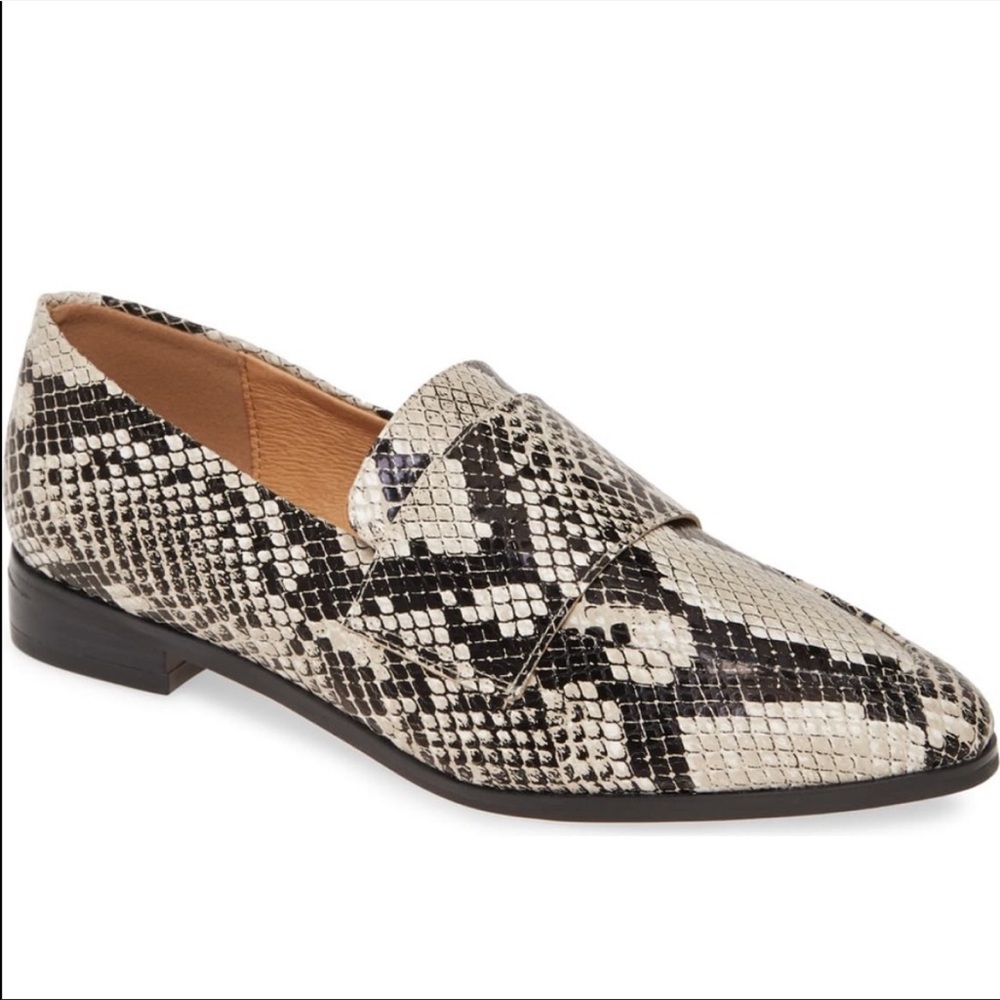 Halogen snakeskin flats